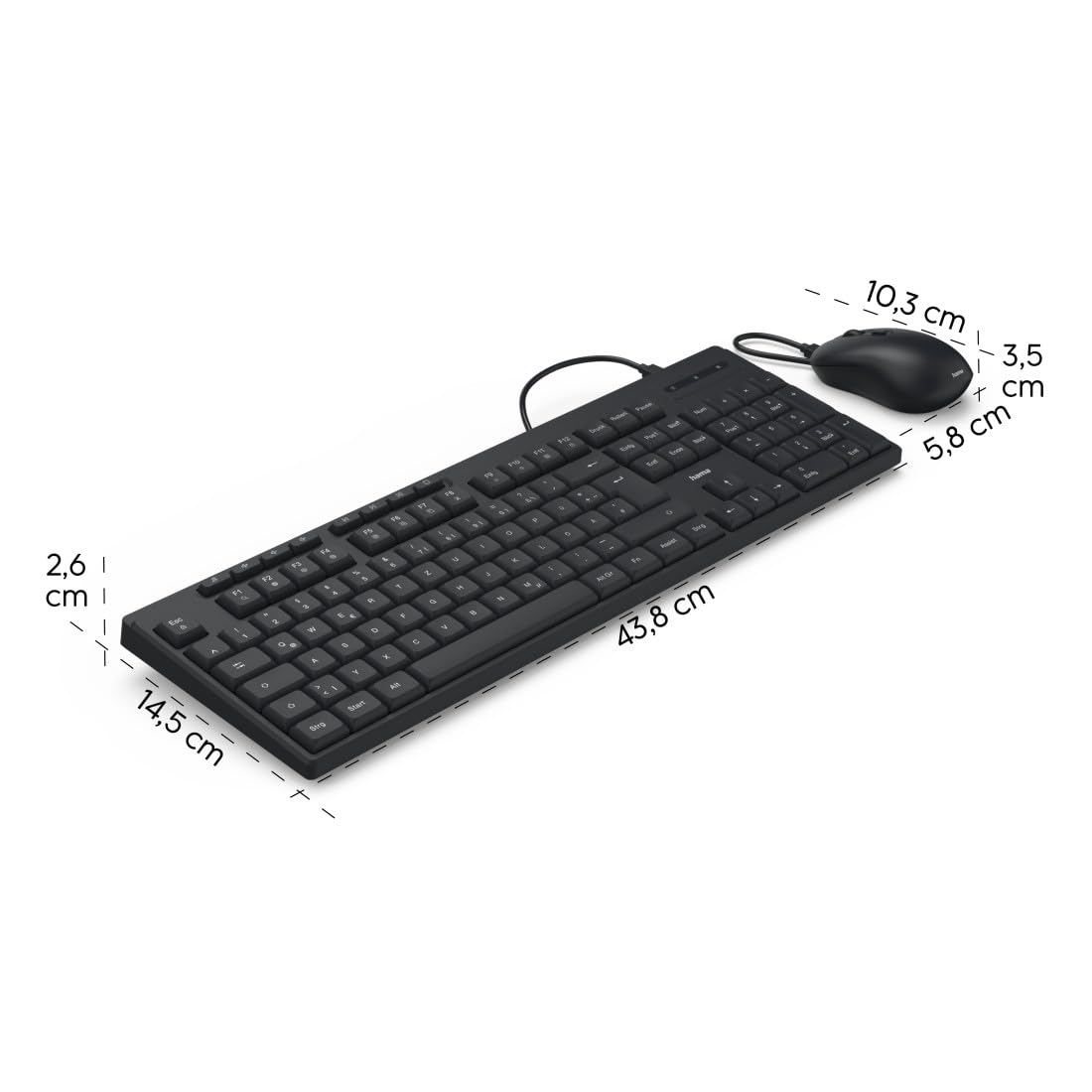 Hama CKW-200 TYPE C WIRED KEY MOUSE COMBO