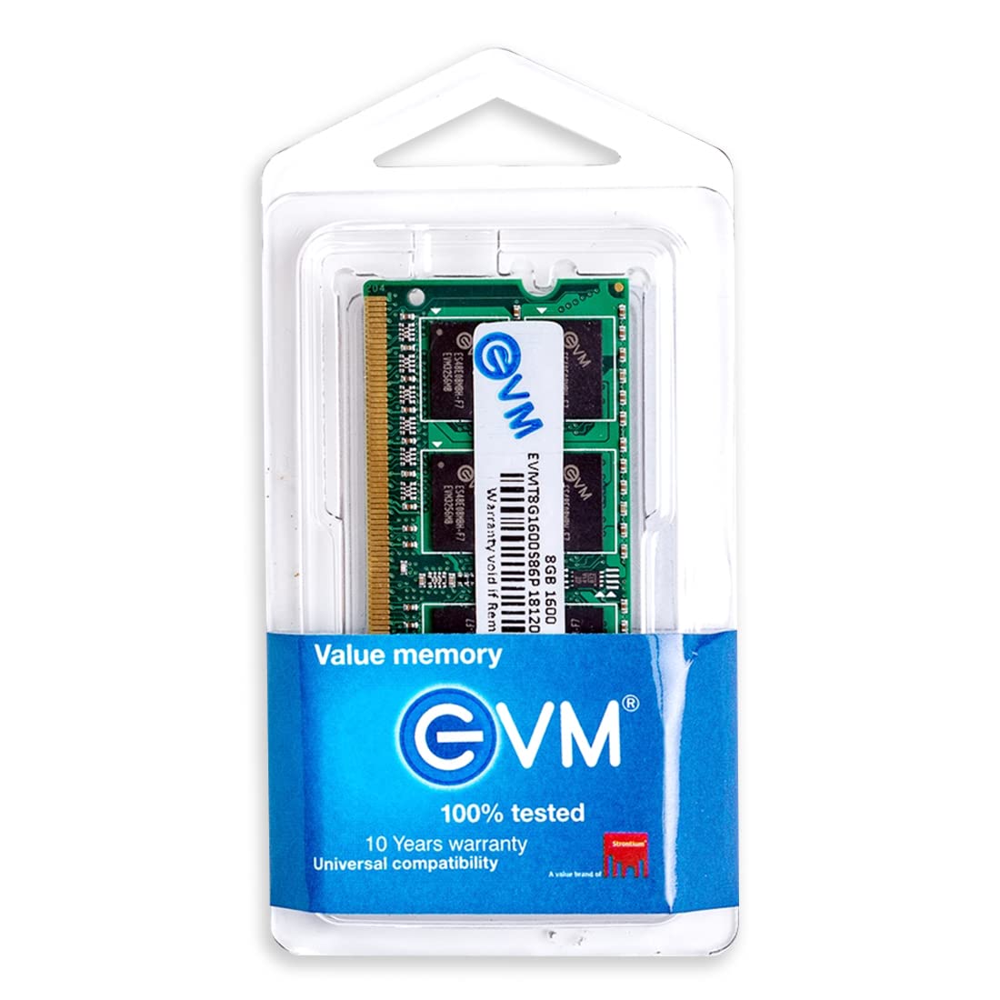 EVM 8GB DDR3 Laptop RAM 1600MHz So-DIMM Memory - High-Speed Performance, Low Voltage Requirement