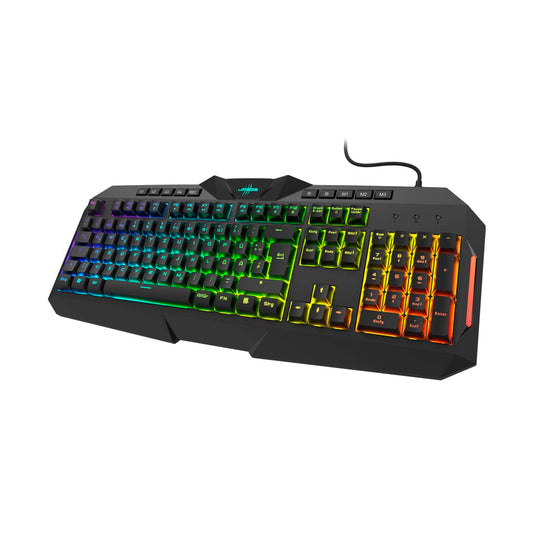 uRage "Exodus 700" Semi-Mechanical USB Gaming Keyboard, Dynamic RGB Backlit Keys, Anti-Ghosting with Up to 24-Key Rollover, 4 Additional Macro Keys & Win Lock Function