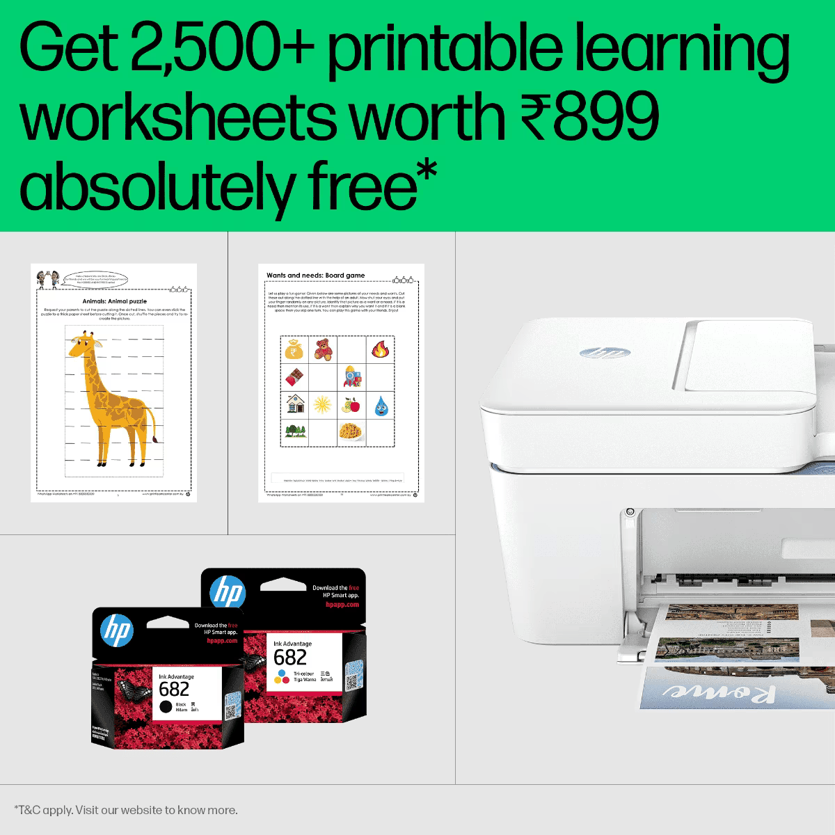HP Ink Advantage 4278 Printer, Automatic Document Feeder (ADF), Print, Copy, Scan,WiFi,Bluetooth, USB