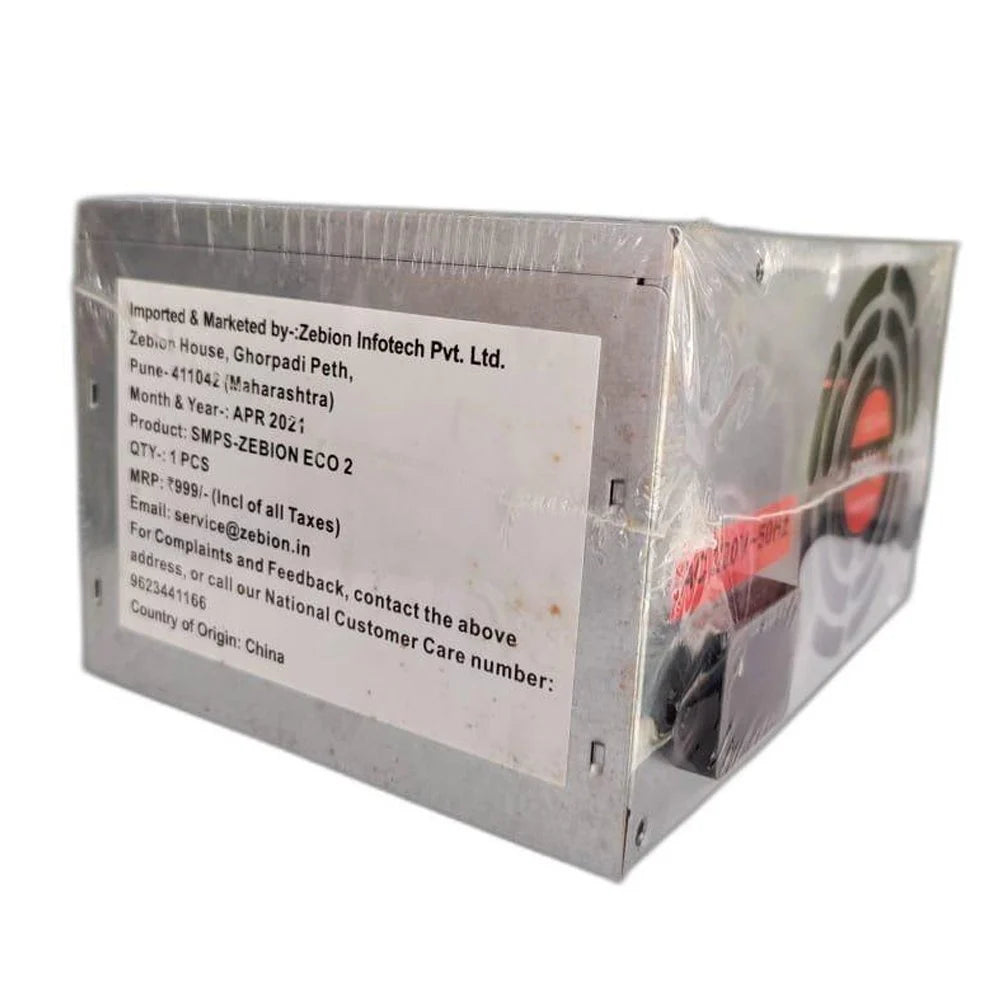 Stainless Steel Zebion Computer SMPS, Output Power: 450 W, Model Name/Number: Eco 2-450