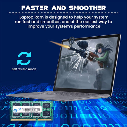 EVM 8GB DDR3 Laptop RAM 1600MHz So-DIMM Memory - High-Speed Performance, Low Voltage Requirement