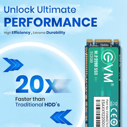 EVM 512GB M.2 (2280) SATA Internal SSD - 540MB/s Read & 450MB/s Write