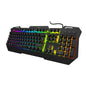 Exodus 450" Metal Gaming Keyboard RGB Backlit Keys, USB Wired Gaming Keyboard with Anti-Ghosting, Lighting, Backlight, Foldable Feet, Win Lock Function
