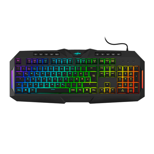 uRage "Exodus 700" Semi-Mechanical USB Gaming Keyboard, Dynamic RGB Backlit Keys, Anti-Ghosting with Up to 24-Key Rollover, 4 Additional Macro Keys & Win Lock Function