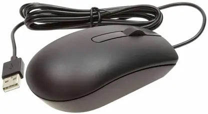DELL MS-116 Wired Ambidextrous Optical Mouse  (USB 3.0, USB 2.0, Black)
